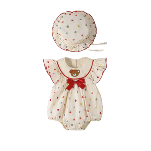 Vestiti Estivi per Neonata, <span class=keywords><strong>Body</strong></span> Principessa in Puro Cotone Stampato <span class=keywords><strong>Senza</strong></span> <span class=keywords><strong>Maniche</strong></span> con Chiusura a Bottoni - Product Image 6