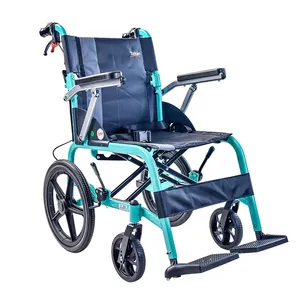 รถเข็นคนพิการแบบยืนน้ำหนักเบาพกพาได้รถเข็นผู้สูงอายุสำหรับเด็กสมองพิการแบบแมนนวล