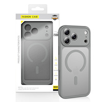 Coque de protection magnétique givrée avec emballage de vente au détail, protection d'objectif, antidérapante, durable, toucher doux, vente en gros pour iPhone 18 Pro Max