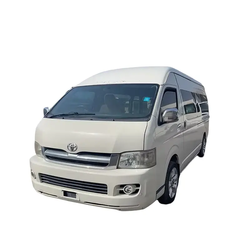 Sử dụng mini xe buýt Toyota Hiace 16 ghế màu trắng Toyota Hiace van để bán