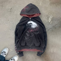 450 Gsm Streetwear réversible unisexe surdimensionné 100% coton à capuche en gros de haute qualité personnalisé Vintage impression numérique hiver