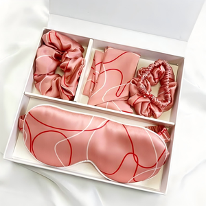Set de Regalo de Lujo para Dormir de Seda de Morera 100% con Antifaz, Funda de Almohada y Coletero - Kit de Belleza para Dormir para Mujer, Uso en Viajes y en Casa - Product Image 3