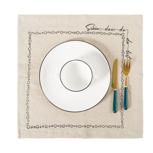 New Restaurant Hotel Event Printed <b>Linen</b> <b>Table</b> <b>Cloth</b> Placemat Napkins Foldable Wedding Party - Product Image 1