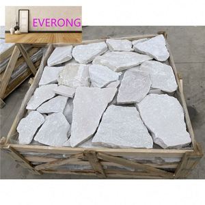 EVERONG, venta al por mayor, piedra Natural Irregular, pavimentación loca suelta, paisaje al aire libre, pavimentadora <span class=keywords><strong>de</strong></span> mármol blanco para jardín, Patio, acera - Product Image 3