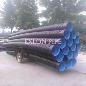 Tubería corrugada de <span class=keywords><strong>doble</strong></span> <span class=keywords><strong>pared</strong></span> de HDPE de China SN4 SN8 800MM 1000mm 1200mm Tubería de drenaje de construcción de alta presión duradera - Product Image 1