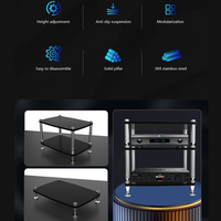 Système de rayonnage modulaire Goomi MRS en acier inoxydable 304, support HiFi en MDF, support anti-choc pour lecteur CD et amplificateur audiophile
