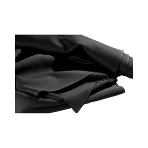 BURLAS Negro 100% Tela de algodón 58 "Ancho Peso medio 120 GSM Tejido liso Ecológico Impreso Moda Oficina Promocional - Product Image 1