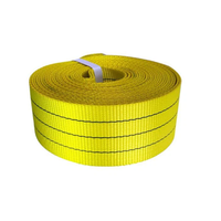 Amerikan standart yüksek mukavemetli 1 kat Polyester kaldırma sapan 25mm-250mm sarı dokuma malzeme