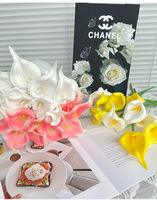Bunga Calla Lily Mini Buatan dari Cetakan Injeksi PU untuk Karangan Bunga Pernikahan, Dekorasi Rumah, dan Rangkaian Bunga Model PU-MTL
