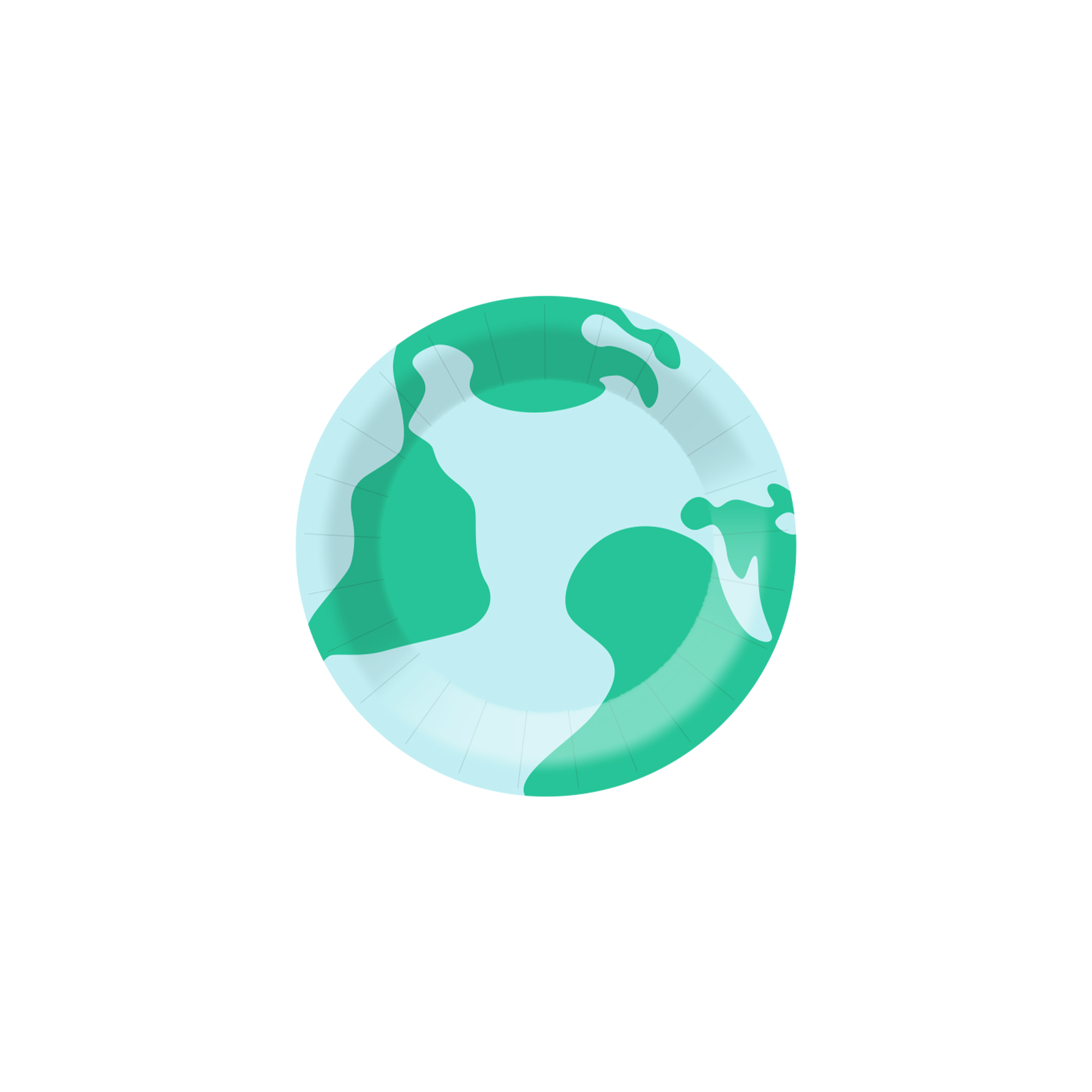 Plato de papel de 7 pulgadas * 8 piezas