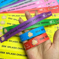 Bracelet Tyvek personnalisé pour entrée, étanche, imprimé, avec code QR, pour l'accès aux parcs