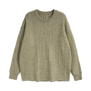 Oem Moda Chunky Malhas Masculinas Jumper Padrões Personalizados Logo Homens Inverno Tripulação Pescoço Oversize Pullover <span class=keywords><strong>Fuzzy</strong></span> Mohair Camisola De Malha - Product Image 6