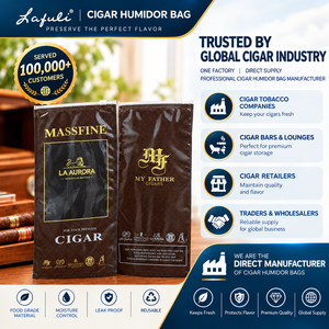Bolsas de embalaje de tabaco ahumado humidificado con cremallera deslizante de plástico impresa personalizada bolsa para cigarros hechos a mano - Product Image 1