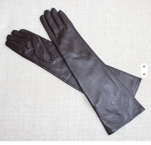 Gants longs en cuir de mouton personnalisés 2026 avec écran tactile, anti-boulochage, longueur coude, pour femme, pour le ski - Product Image 5