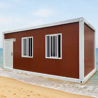 Maisonnette mobile de 20 pieds en acier léger, écologique, solaire, étanche, anti-corrosion et de haute qualité