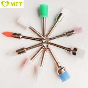 Brosses de polissage en nylon <span class=keywords><strong>pour</strong></span> laboratoire <span class=keywords><strong>dentaire</strong></span>, assortiment de brosses colorées, kit de prothèses dentaires, type à clip, tige métallique RA, nettoyage des dents, CE ISO - Product Image 3