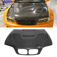 Pour BMW série 3 E46 330i 2 portes/4 portes berline M3 Style capot en Fiber de carbone capot moteur de voiture couverture Bodykit