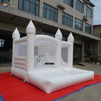 Château gonflable blanc pour enfants, maison de jeu gonflable, château rebondissant, vente en gros