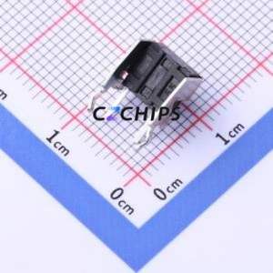 YTS-D009-2D Tactile Switch Through hole Component (THT) Switch Single Pole Single Throw Round Button 2.6N Right Angle Insert - Product Image 2