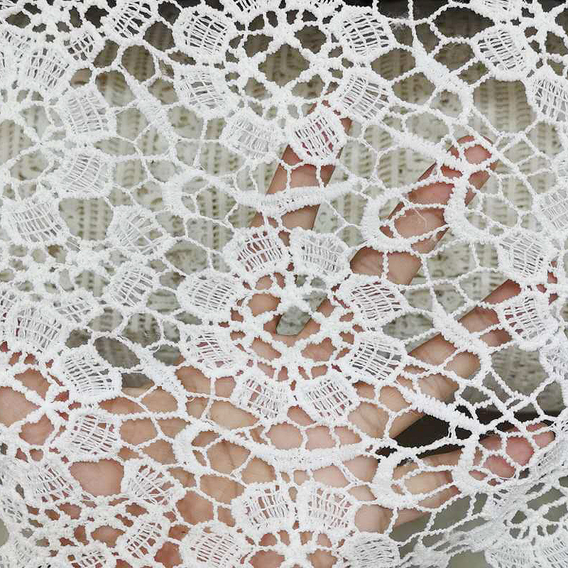 Filet Brodé Floral Mariée Polyester Guipure Africaine Dentelle Tissus