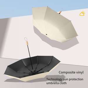 Paraguas manual plegable de doble propósito, protección UV, parasol <span class=keywords><strong>protector</strong></span> <span class=keywords><strong>solar</strong></span> para hombres y mujeres, parasol personalizable con logotipo hecho de poliéster - Product Image 5