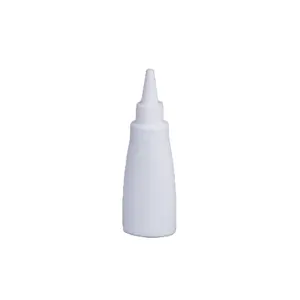 Aangepaste Kleur 100Ml Hdpe Plastic Knijpbare Lekvrije Fles Met Twist Dop Voor Mayo Ketchup Siroop Sauzen Mosterd