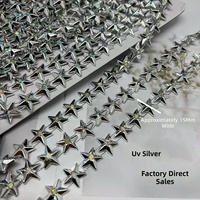 Guirlande de 9 m à perles étoilées en plastique avec strass AB de 15 mm, pour suspendre sur le sapin de Noël, les rideaux de mariage, les portes, les décorations de maison, de luxe, faites à la main