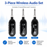 Système audio sans fil, émetteur-récepteur sans fil UHF à faible latence spécifique pour guitare/instrument, audio 6,35/3,5 mm
