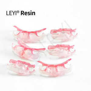 Résine de base flexible professionnelle LEYI DFD01 pour appareils dentaires amovibles, haute élasticité, 405 nm UV, transparent rose/transparent, 100 % - Product Image 2
