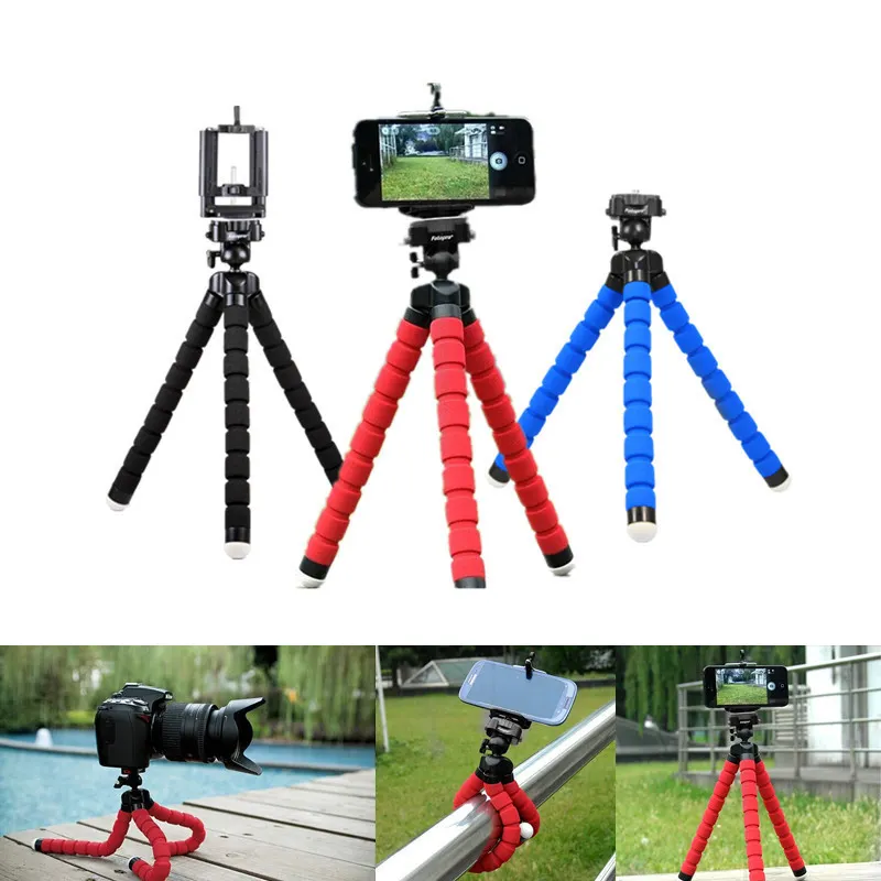 Dudukan Ponsel Tripod Fleksibel, Braket Tripod Gurita Fleksibel, Braket Ponsel Monopod untuk Kamera Ponsel