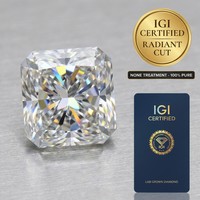 IGI Sertifikalı Radyant Kesim Laboratuvarda Yetiştirilmiş Elmaslar DEF Renk VVS VS Berraklık Mükemmel Parlatma Gevşek Elmaslar 1ct - 3ct