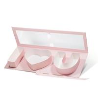 Boîte cadeau de luxe rose pour la fête des mères, vide, fleurs, MAMA, Merci maman, gaufrage, lamination brillante, fabriquée avec des matériaux recyclés, boîtes rigides