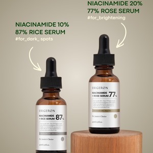 Suero Facial Iluminador Coreano Rose 77% con Niacinamida, Control del Acné, Extracto Natural de Rosa, Cuidado Vegano de la Piel erigeron - Product Image 4