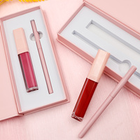Nouveau Kit de Rouge à Lèvres Mat et Crayon à Lèvres Rose de Luxe à Marque Privée