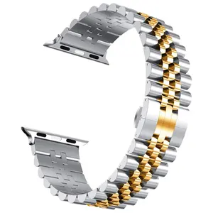 Edelstahl-Uhren armband für Apple Watch-Serie 7 6 5 4 3 2 1 Uhren armband 41mm 45mm 40mm 44mm Schmetterlings-Klapp verschluss für Frauen