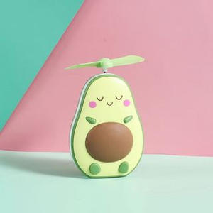 Mini ventilador portátil recargable por USB, lámpara pequeña <span class=keywords><strong>con</strong></span> <span class=keywords><strong>luz</strong></span> LED nocturna, <span class=keywords><strong>espejo</strong></span> de maquillaje, <span class=keywords><strong>aguacate</strong></span>, novedad de 2023 - Product Image 2