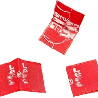 Étiquettes de vêtements personnalisées haute densité pour hommes et enfants, étiquettes en tissu pliées, étiquettes pour textiles de maison, étiquettes latérales