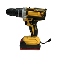 Perceuse à percussion industrielle personnalisable 21V sans balais au lithium, ensemble d'outils électriques en acier inoxydable, outils OEM/ODM jaunes, outil de fixation 13mm