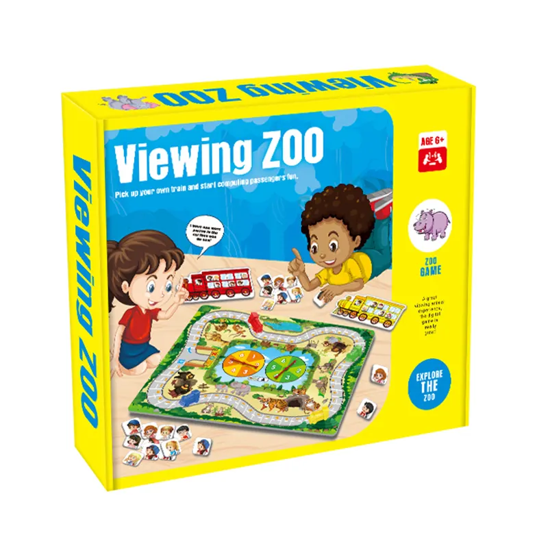 Informative Child Kids Card Board Game Viewing Animal Zoo Toy Chess Game Chess Game