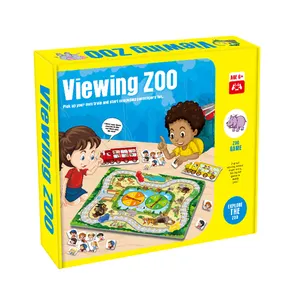 Informative Child Kids Card Board Game Viewing Animal Zoo Toy Chess Game Chess Game