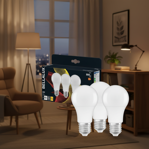 Confezione da 3 lampade LED standard E27 8W 2700K (Bellalux 4058075595422) - Product Image 3