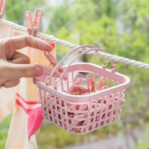 30Pcs Plastic Clothes Pegs Living Room Storage Organizer Laundry Clothespin Pins with Spring Basket Towel Quilt <strong>Clips</strong> <strong>Hanger</strong> - Product Image 5