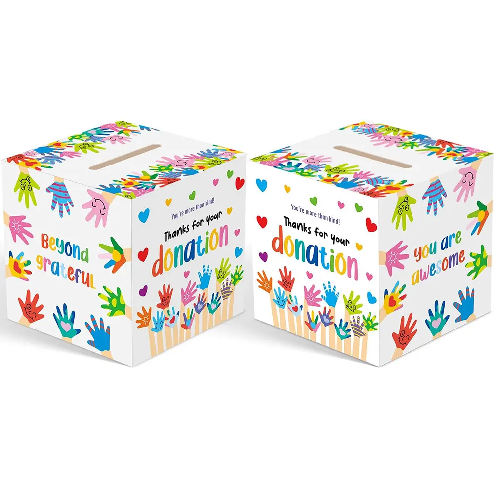 Caja de sugerencias Diseño Cajas de donaciones Caja de sugerencias de cartón de caridad