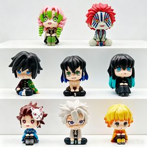 Figura de Anime de PVC de 10 cm, Versión Q, Tanjiro, Tokitou, Muichirou, Akaza, Figura Coleccionable de <span class=keywords><strong>Manga</strong></span> Japonesa, <span class=keywords><strong>Muñeco</strong></span> de Juguete - Product Image 1