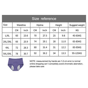 Dropshipping artı boyutu iç çamaşırı kadın pamuk 3 katmanlı sızdırmaz adet dönemi külot nefes dikişsiz katı Logo - Product Image 6