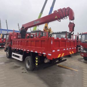 รถบรรทุกติดเครน Sinotruk Howman 160 แรงม้า 7 ตัน บูมตรง 5 ท่อน สำหรับขนส่งต้นกล้า - Product Image 2