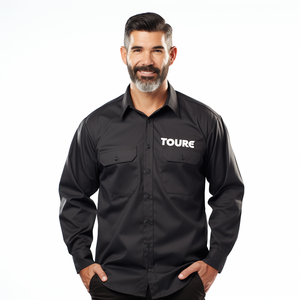 Aangepaste Hoge Kwaliteit Werk Shirts 100% Katoen Custom <span class=keywords><strong>Logo</strong></span> Mannen - Product Image 1