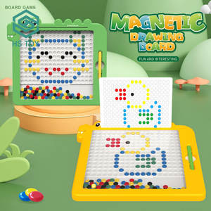 HS oyuncak erken eğitim çizim tableti oyuncaklar manyetik çizim mantar tırnak bulmaca fırça yatılı makinesi çocuklar için - Product Image 3