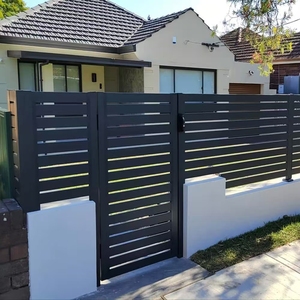 לוחות גדר אלומיניום אופקיים לאוורור פרטיות מלאה, גדר חיצונית לקירות - Product Image 3