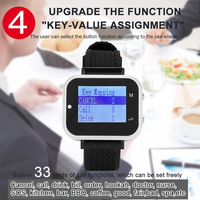 Hôpital Café Invité Paging Buzzer Étanche Cloche Sans Fil Infirmière Serveur Bouton D'appel Restaurant Smart Vibrant Montre-Bracelet Pager